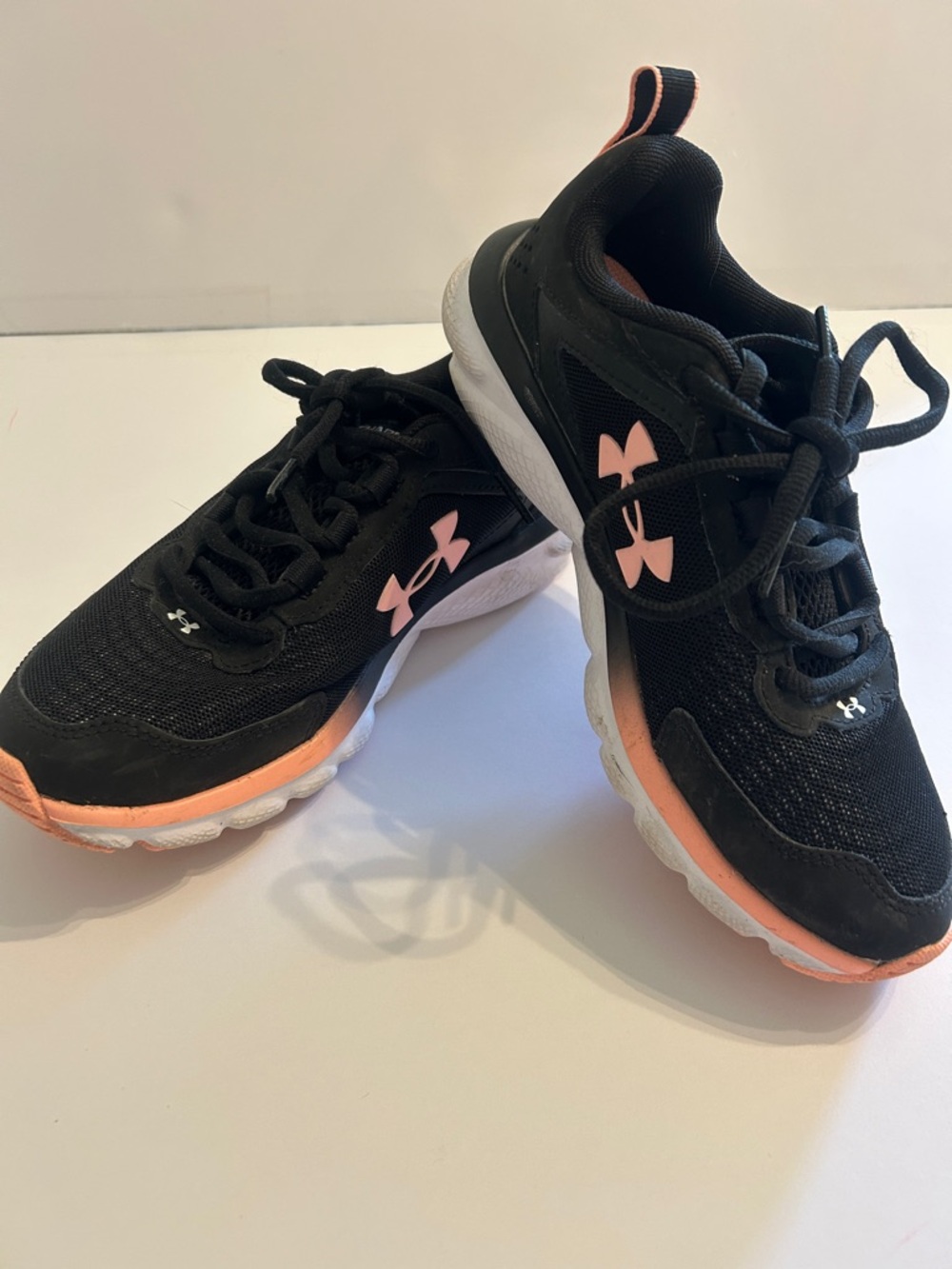 Under Armour Black & Peach Trim Running Shoes